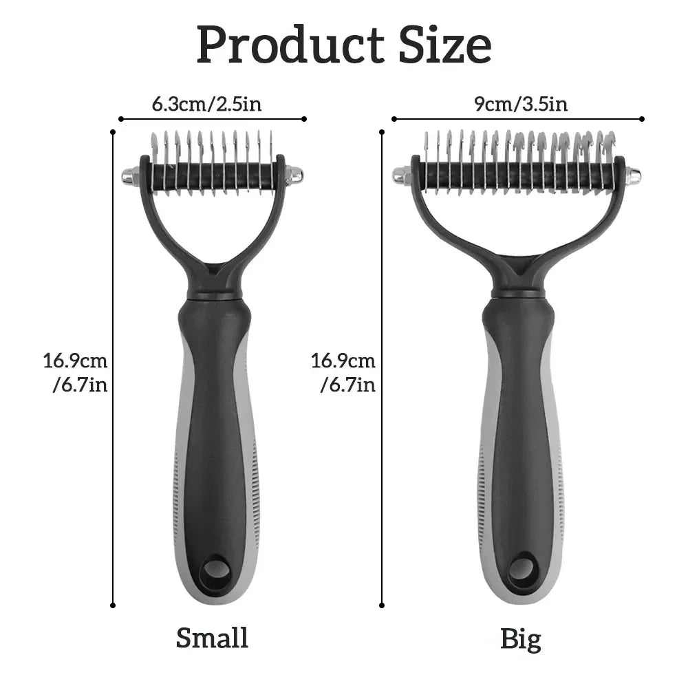 Professional Double-Sided Deshedding Brush 
— Reduces Dog Shedding By Up To 90%
