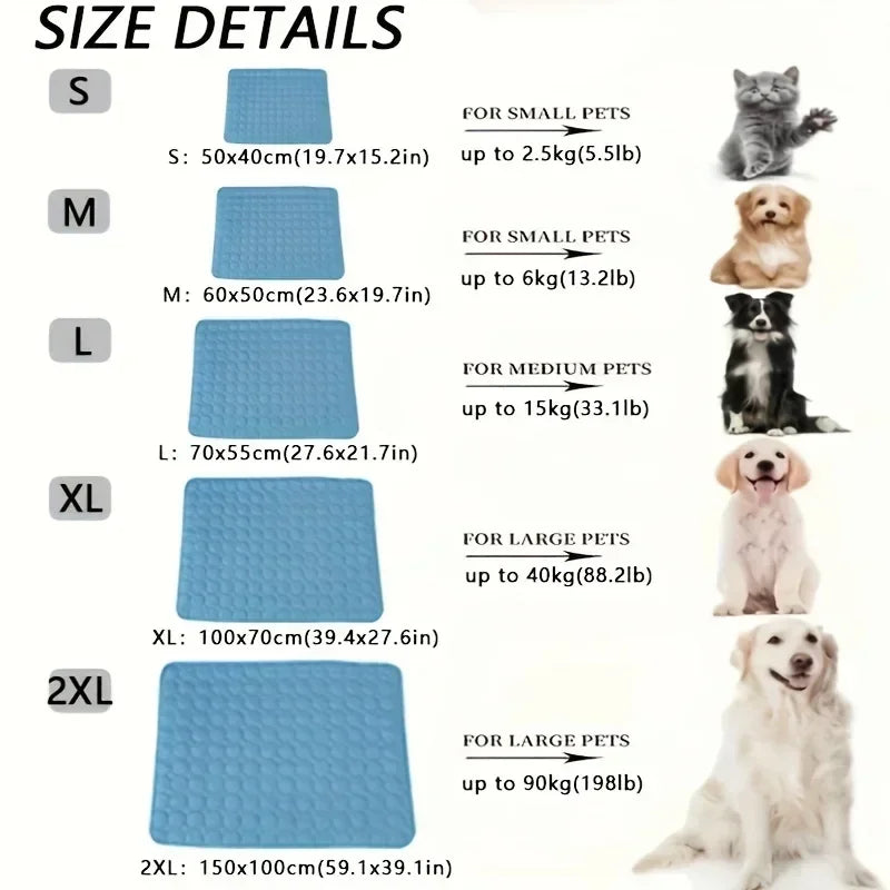 ❄️ Ice Silk Dog Cooling Mat | Instant 3-5°C Cooling | 
No Water No Electricity | Machine Washable | 
For Dogs & Cats | UK Summer Essential 🐾
