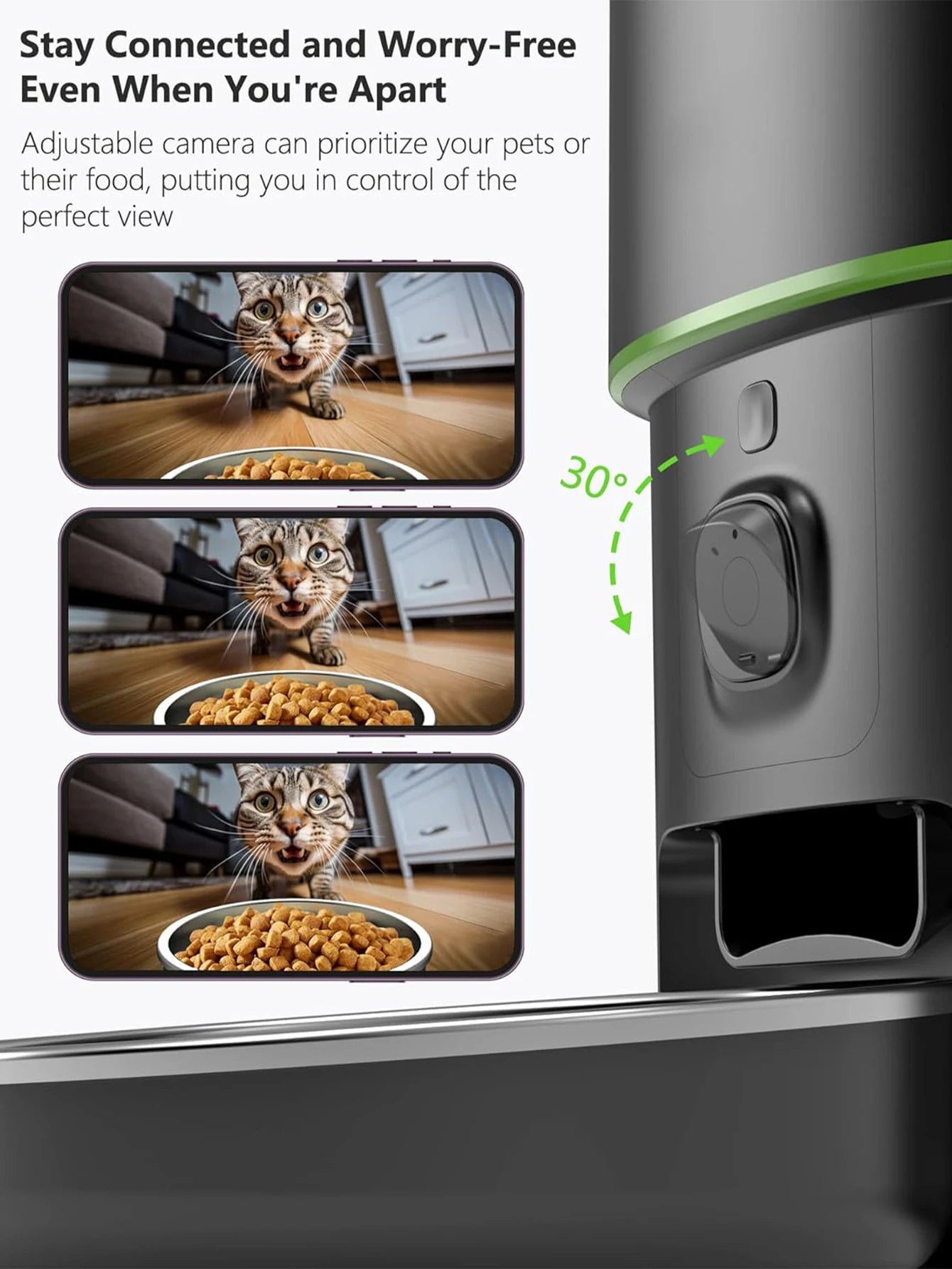 Smart WiFi Automatic Pet Feeder with Camera – Tuya App Controlled 2.4G/5G Food Dispenser for Cats & Dogs