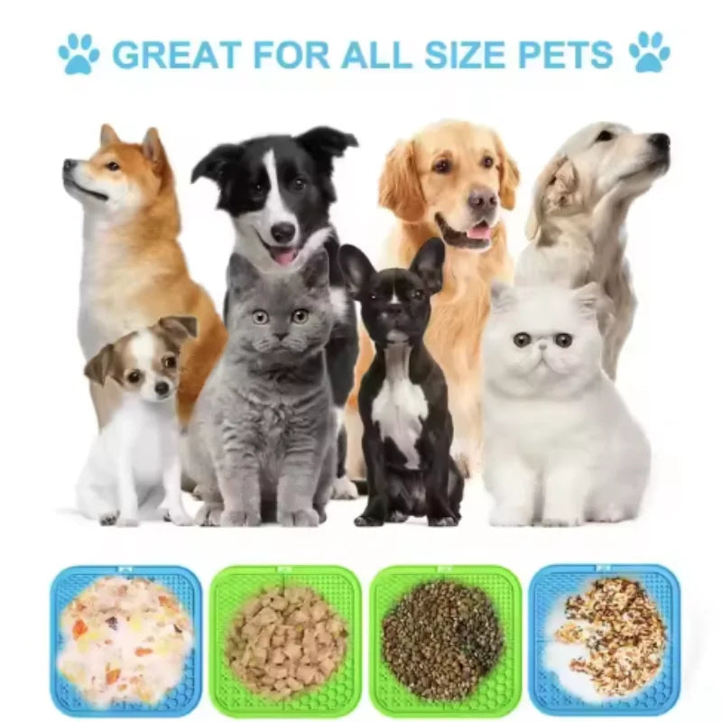 Anxiety Relief Dog Lick Mat — Keeps Dogs 
Calm During Bath, Grooming & Alone Time