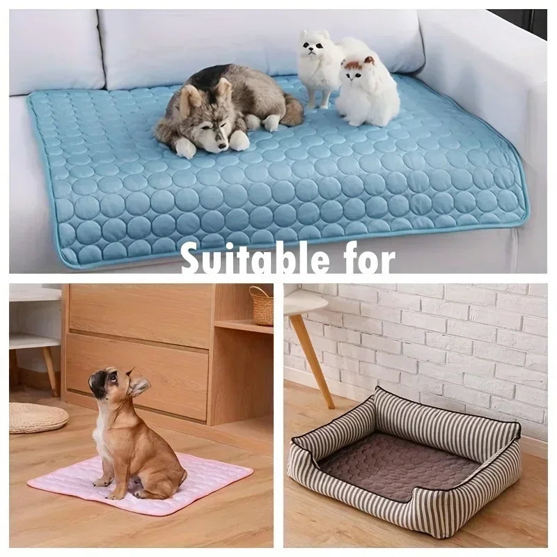 ❄️ Ice Silk Dog Cooling Mat | Instant 3-5°C Cooling | 
No Water No Electricity | Machine Washable | 
For Dogs & Cats | UK Summer Essential 🐾